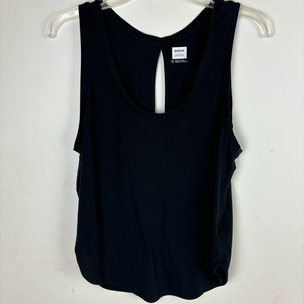 Prana sleeve top in black-ladies Medium